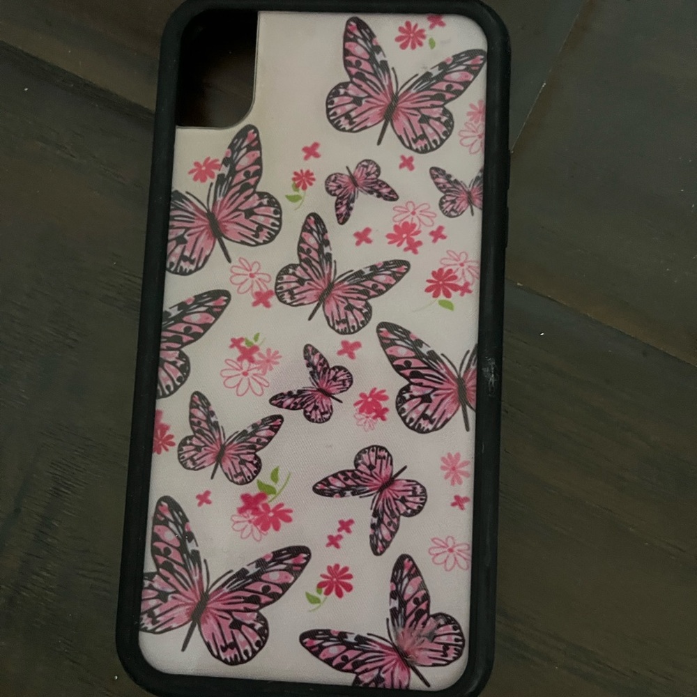 Wild flower Butterfly Pattern Phone Case - Pink